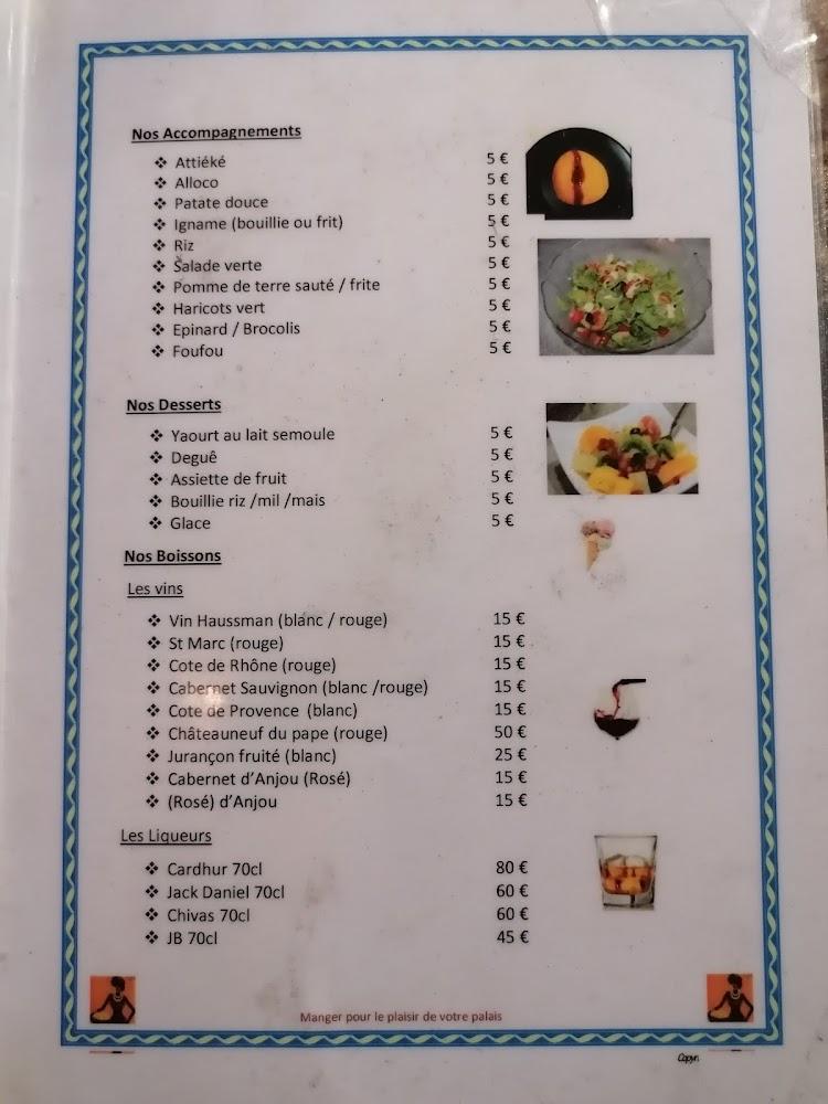 Chez Sabine - Restaurant africain - Menu Image 3